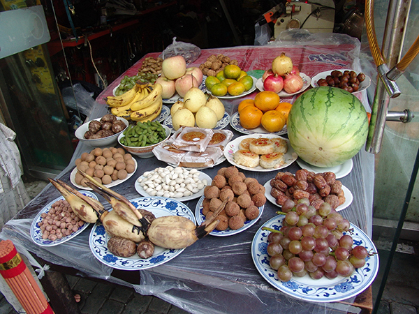 祭月的供品。 ICphoto 图